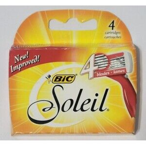 BIC Soleil Four Blade Razor Cartridge Refills 4 Count One Box New Sealed
